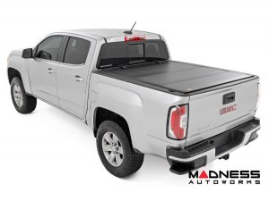 GMC Canyon Bed Cover - Tri-Fold - Flip Up - Hard Cover - 6' Bed GMC Canyon Bed Cover - Tri-Fold - Flip Up - Hard Cover - 6' Bed
